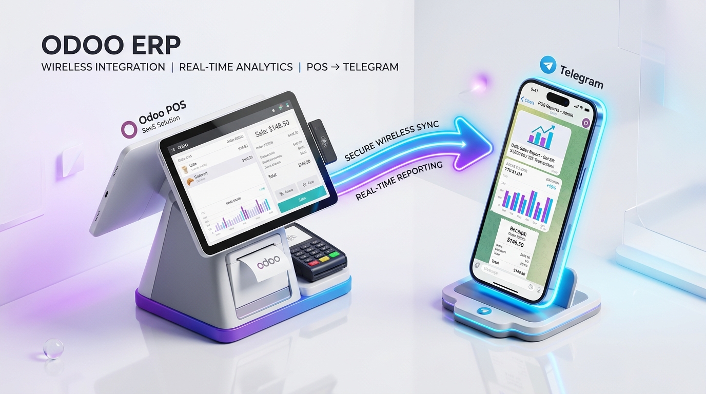 Odoo POS to Telegram Live Integration - SANOUFi Reports